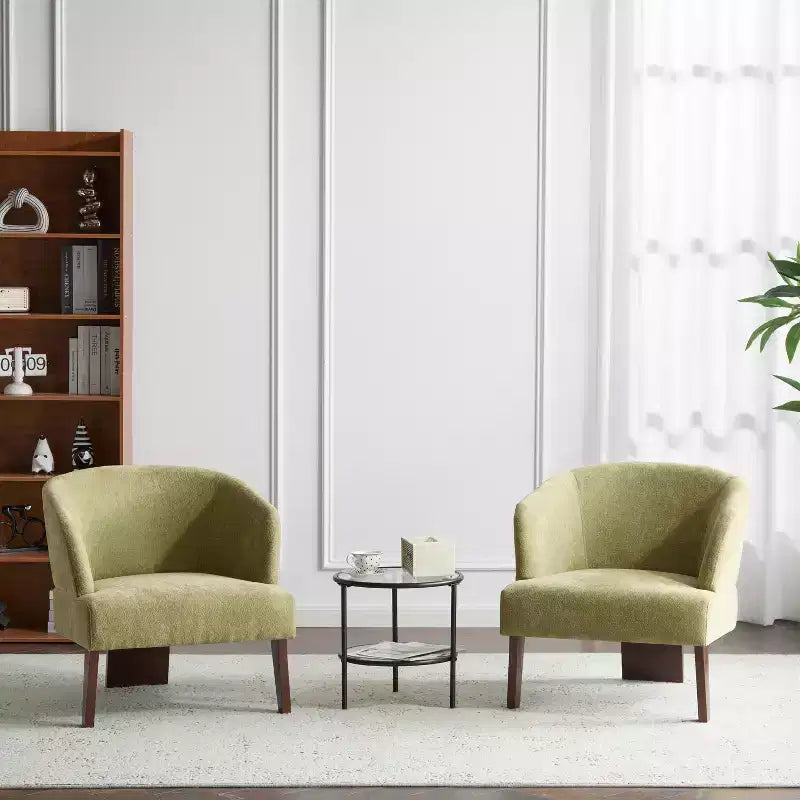 Christopher Knight Home Carla, fauteuil d'appoint rembourré de style moderne du milieu du siècle avec dossier incurvé (lot de 2)
