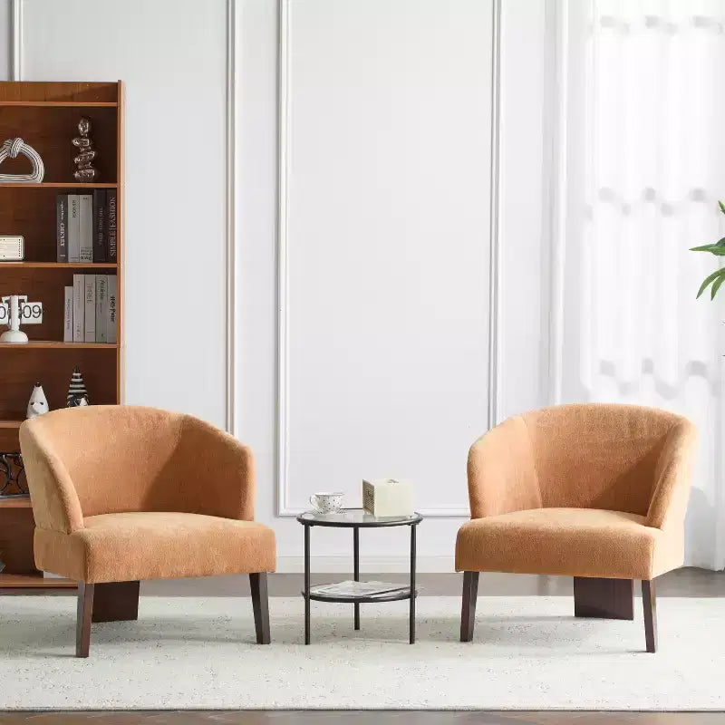 Christopher Knight Home Carla, fauteuil d'appoint rembourré de style moderne du milieu du siècle avec dossier incurvé (lot de 2)