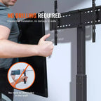 Support TV VEVOR, Support TV sur pied pivotant pour téléviseurs de 32 à 85 pouces, Support TV portable réglable en hauteur avec base en verre trempé