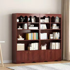 Bibliothèque en bois à 5 niveaux, 63 pouces de haut, meuble de rangement, bibliothèque autoportante, bureau à domicile, salle d'étude, cuisine