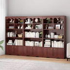 Bibliothèque en bois à 5 niveaux, 63 pouces de haut, meuble de rangement, bibliothèque autoportante, bureau à domicile, salle d'étude, cuisine