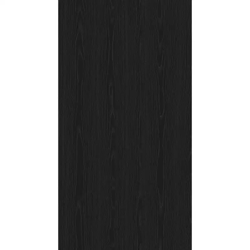 HomeStock Scottsdale Commode 5 tiroirs Rangement contemporain Bois grainé noir
