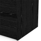 HomeStock Scottsdale Commode 5 tiroirs Rangement contemporain Bois grainé noir