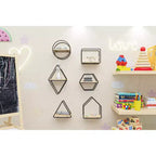 Lot de 6 étagères murales géométriques Décoration murale flottante en bois