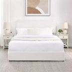 Lit Queen Size Moderne Rembourré en Bouclette Calvin de Christopher Knight Home