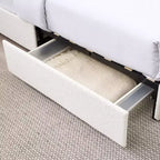 Lit Queen Size Moderne Rembourré en Bouclette Calvin de Christopher Knight Home