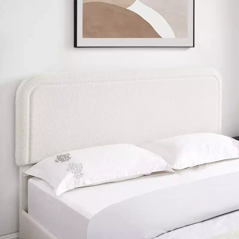 Lit Queen Size Moderne Rembourré en Bouclette Calvin de Christopher Knight Home