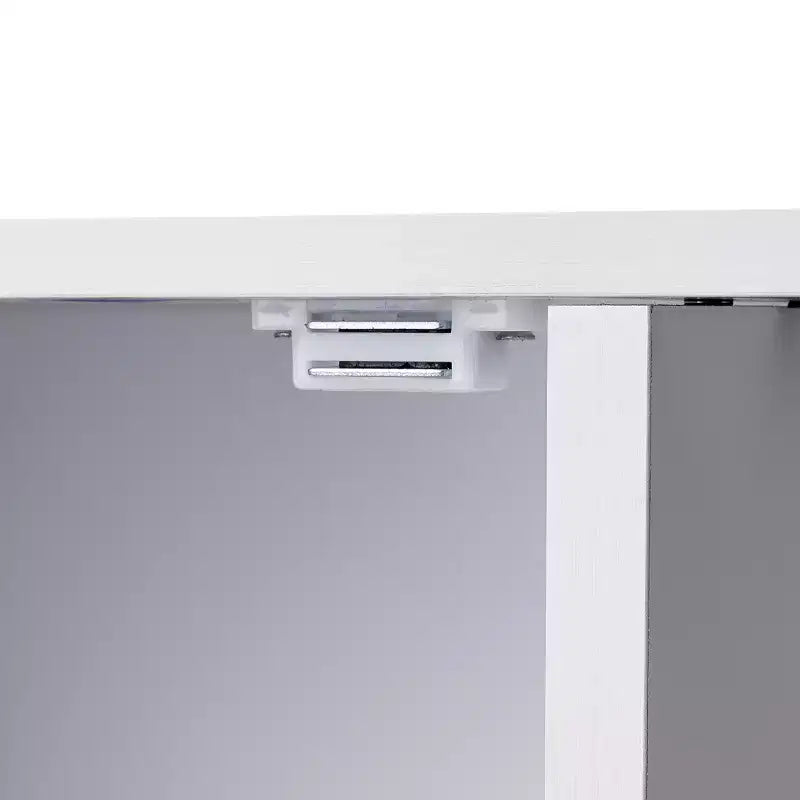 VECELO Meuble de Rangement à 4 Niveaux, Armoire de Rangement pour Cuisine avec Porte et Étagères Réglables, Organisateur Autonome pour Salle de Bain, Blanc