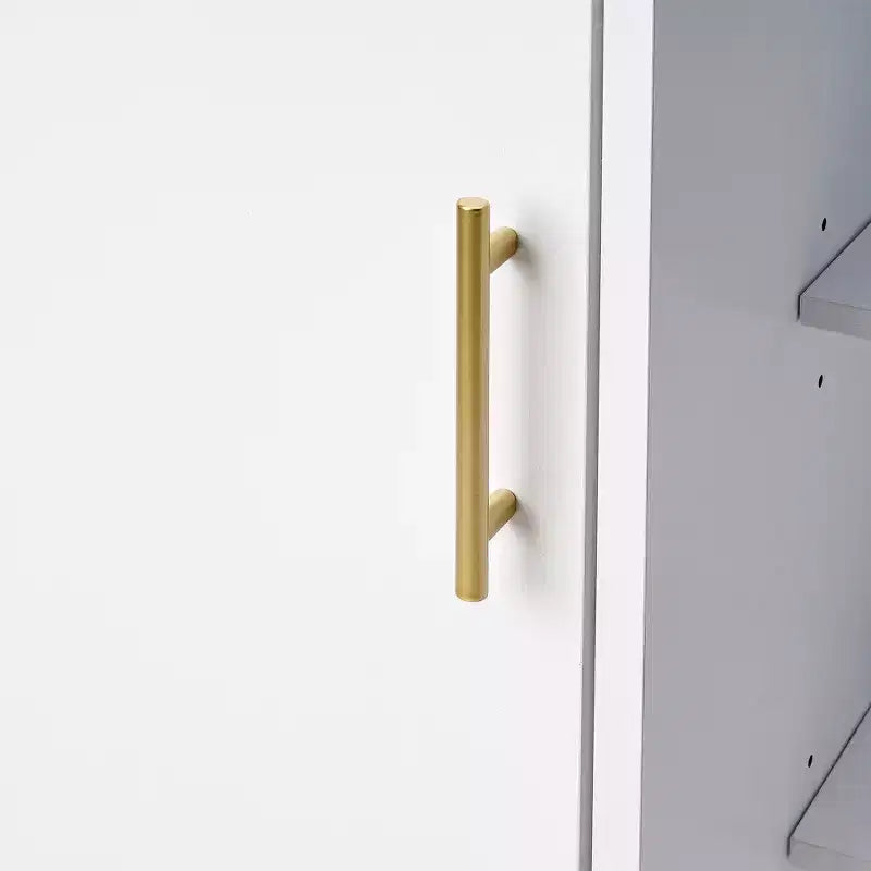 VECELO Meuble de Rangement à 4 Niveaux, Armoire de Rangement pour Cuisine avec Porte et Étagères Réglables, Organisateur Autonome pour Salle de Bain, Blanc