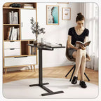 MAYEERTY Table de lit avec roulettes Bureau d'ordinateur réglable Table d'appoint en bois