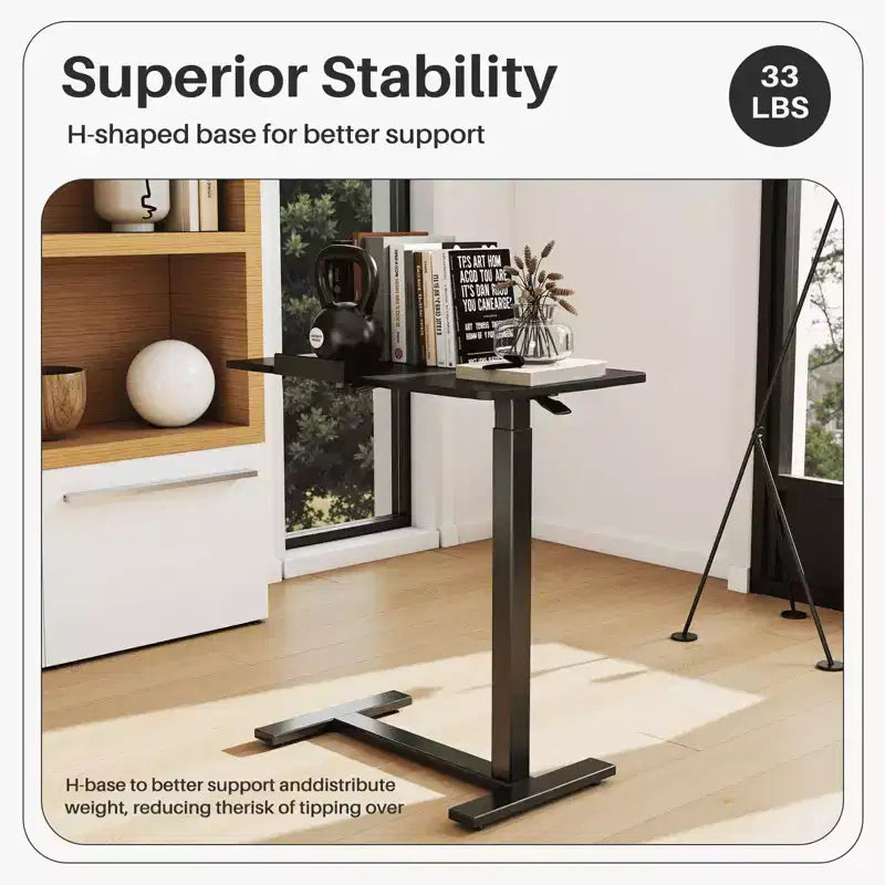 MAYEERTY Table de lit avec roulettes Bureau d'ordinateur réglable Table d'appoint en bois