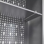 vidaXL Armoire à outils murale style industriel métal gris et noir - Gris
