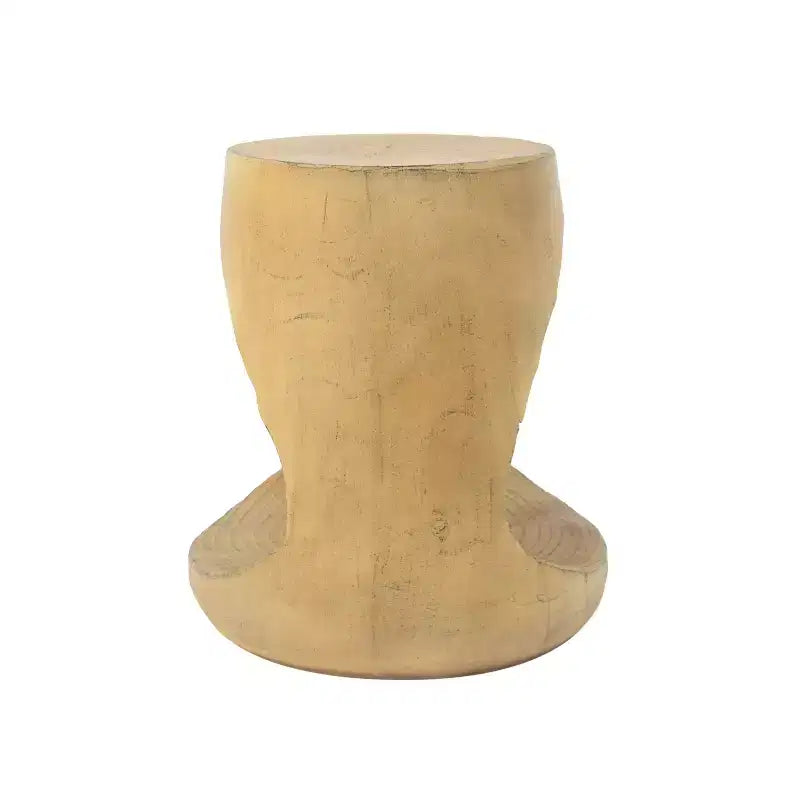 Table d'appoint évidée, texture aspect bois, coloris noir
