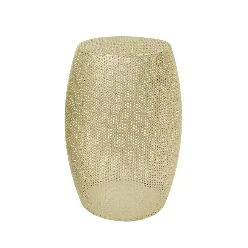 Tables d'appoint creuses rondes modernes en métal - Lot de 2