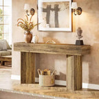 Lantine 63 pouces, table console de ferme, table de canapé étroite et longue derrière le canapé