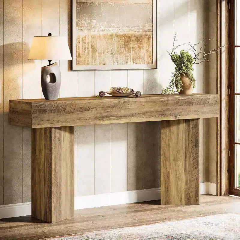 Lantine 63 pouces, table console de ferme, table de canapé étroite et longue derrière le canapé
