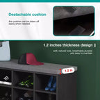 Banc à chaussures BestMassage, meuble de rangement pour chaussures, banc d'entrée avec coussin