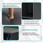 Banc à chaussures BestMassage, meuble de rangement pour chaussures, banc d'entrée avec coussin