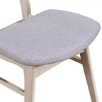 New Classic Furniture, Chaise de salle à manger Oscar à dossier en bois (lot de 2), Frêne blanc