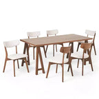 Ensemble de salle à manger 7 pièces Christopher Knight Home Chazz en tissu de style Mid-Century Modern