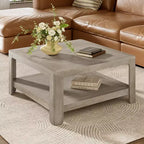 Christopher Knight Home Cletes Indoor Modern Double Layers Design Square Coffee Table