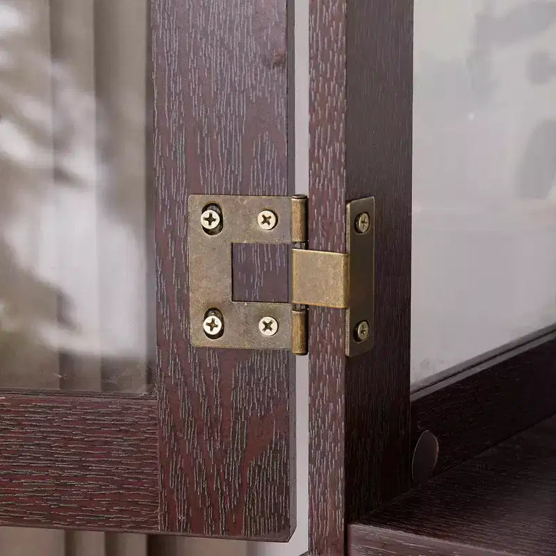 Meuble d'exposition en verre éclairé Vatros, vitrine, armoire de rangement en verre