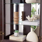 Meuble d'exposition en verre éclairé Vatros, vitrine, armoire de rangement en verre