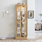 Meuble d'exposition en verre éclairé Vatros, vitrine, armoire de rangement en verre