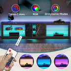 Meuble TV Bestier 70'' avec LED pour téléviseurs jusqu'à 75'', meuble de divertissement pour salon