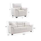 Canapé et fauteuil en similicuir, canapé grand confort pour salon-Morden Fort