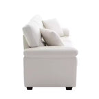 Canapé et fauteuil en similicuir, canapé grand confort pour salon-Morden Fort