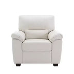 Canapé et fauteuil en similicuir, canapé grand confort pour salon-Morden Fort