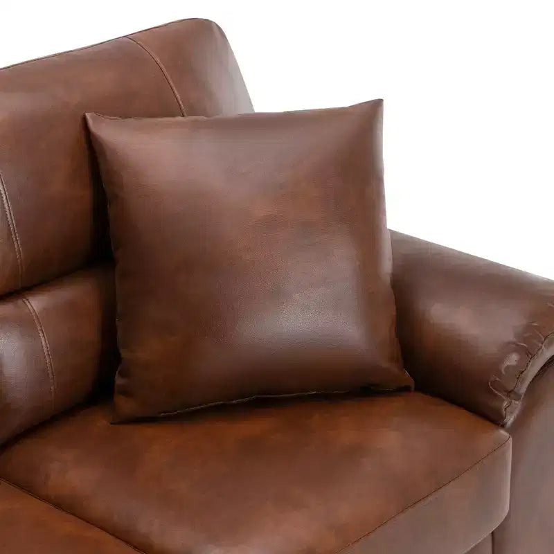 Canapé et fauteuil en similicuir, canapé grand confort pour salon-Morden Fort