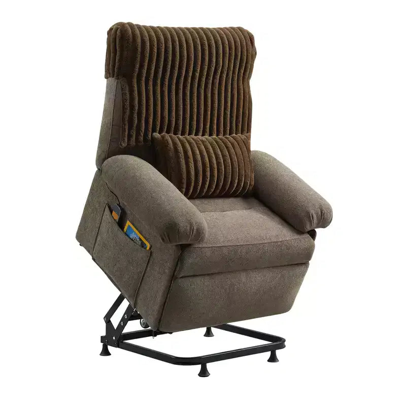 Fauteuil inclinable électrique Bestier Power Lift pour personnes âgées, inclinable électrique à angle réglable avec triple moteur, pochette latérale et fauteuil inclinable doux pour salon et chambre à coucher