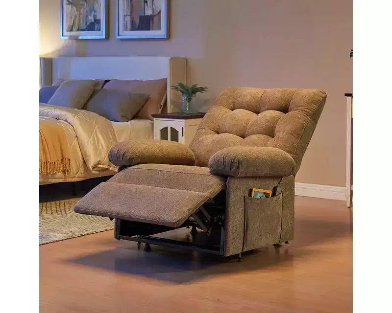 Fauteuil inclinable électrique Bestier Power Lift pour personnes âgées, inclinable électrique à angle réglable avec triple moteur, pochette latérale et fauteuil inclinable doux pour salon et chambre à coucher