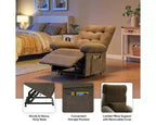Fauteuil inclinable électrique Bestier Power Lift pour personnes âgées, inclinable électrique à angle réglable avec triple moteur, pochette latérale et fauteuil inclinable doux pour salon et chambre à coucher