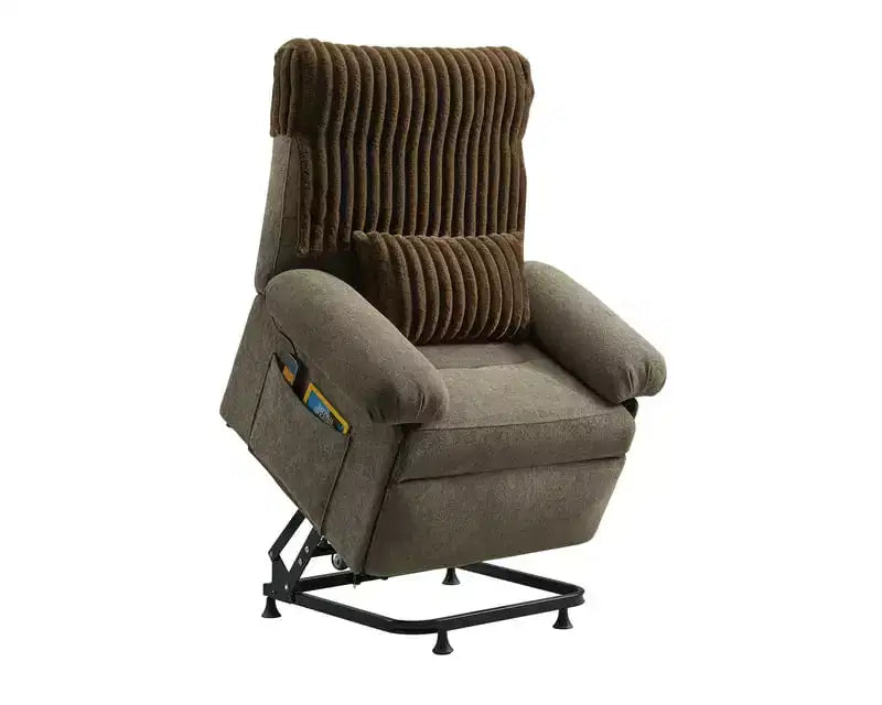 Fauteuil inclinable électrique Bestier Power Lift pour personnes âgées, inclinable électrique à angle réglable avec triple moteur, pochette latérale et fauteuil inclinable doux pour salon et chambre à coucher