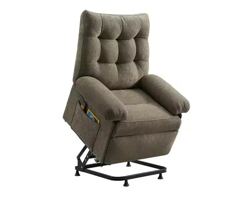 Fauteuil inclinable électrique Bestier Power Lift pour personnes âgées, inclinable électrique à angle réglable avec triple moteur, pochette latérale et fauteuil inclinable doux pour salon et chambre à coucher