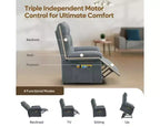 Fauteuil inclinable électrique Bestier Power Lift pour personnes âgées, inclinable électrique à angle réglable avec triple moteur, pochette latérale et fauteuil inclinable doux pour salon et chambre à coucher