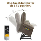 Fauteuil inclinable électrique Bestier Power Lift pour personnes âgées, inclinable électrique à angle réglable avec triple moteur, pochette latérale et fauteuil inclinable doux pour salon et chambre à coucher