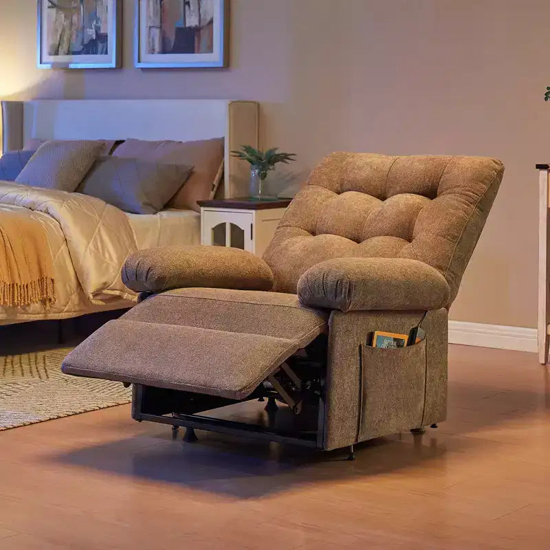 Fauteuil inclinable électrique Bestier Power Lift pour personnes âgées, inclinable électrique à angle réglable avec triple moteur, pochette latérale et fauteuil inclinable doux pour salon et chambre à coucher