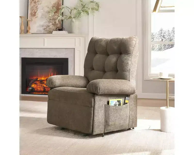 Fauteuil inclinable électrique Bestier Power Lift pour personnes âgées, inclinable électrique à angle réglable avec triple moteur, pochette latérale et fauteuil inclinable doux pour salon et chambre à coucher