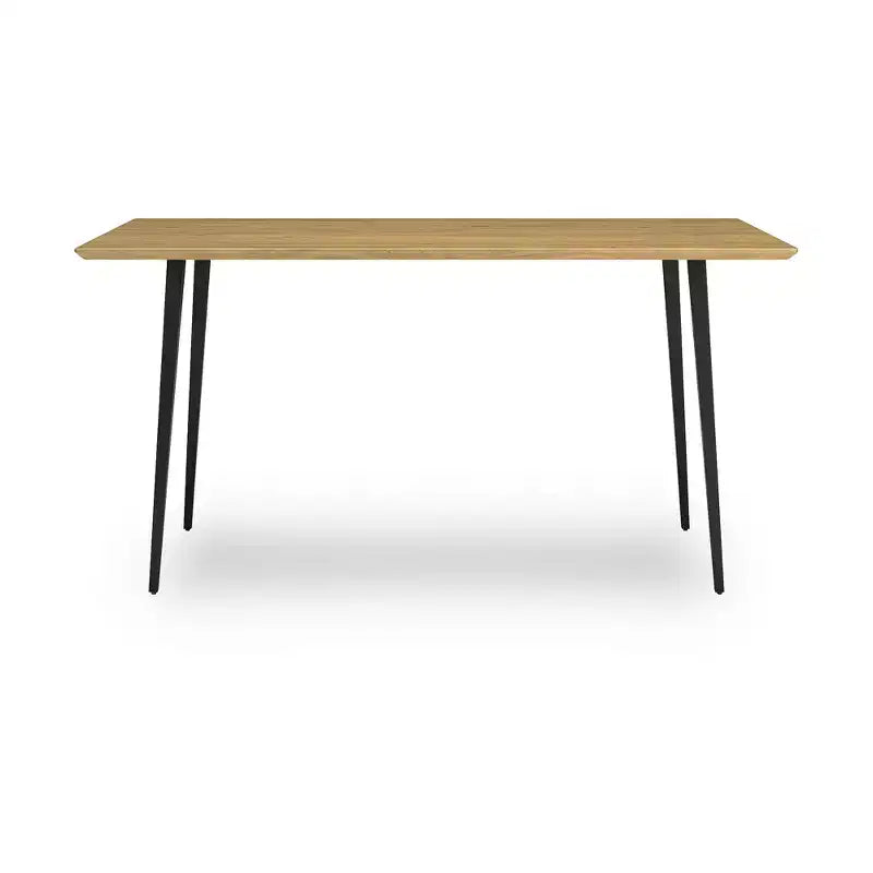 Table à manger rectangulaire moderne Gretlynn de Signature Design by Ashley - Bois clair naturel avec pieds en métal noir - 6 places