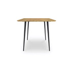 Table à manger rectangulaire moderne Gretlynn de Signature Design by Ashley - Bois clair naturel avec pieds en métal noir - 6 places