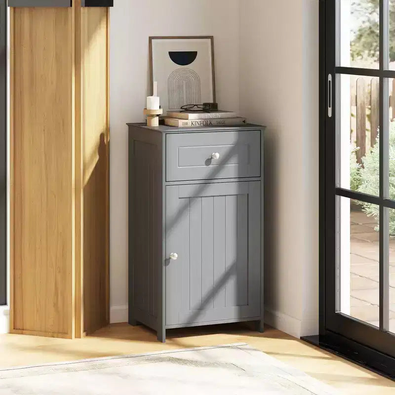 Costway Meuble de Rangement sur Pied pour Salle de Bain Armoire Tiroir Étagère Serviette de Bain Blanc/Gris/Noir