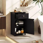 Costway Meuble de Rangement sur Pied pour Salle de Bain Armoire Tiroir Étagère Serviette de Bain Blanc/Gris/Noir