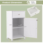 Costway Meuble de Rangement sur Pied pour Salle de Bain Armoire Tiroir Étagère Serviette de Bain Blanc/Gris/Noir