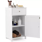 Costway Meuble de Rangement sur Pied pour Salle de Bain Armoire Tiroir Étagère Serviette de Bain Blanc/Gris/Noir