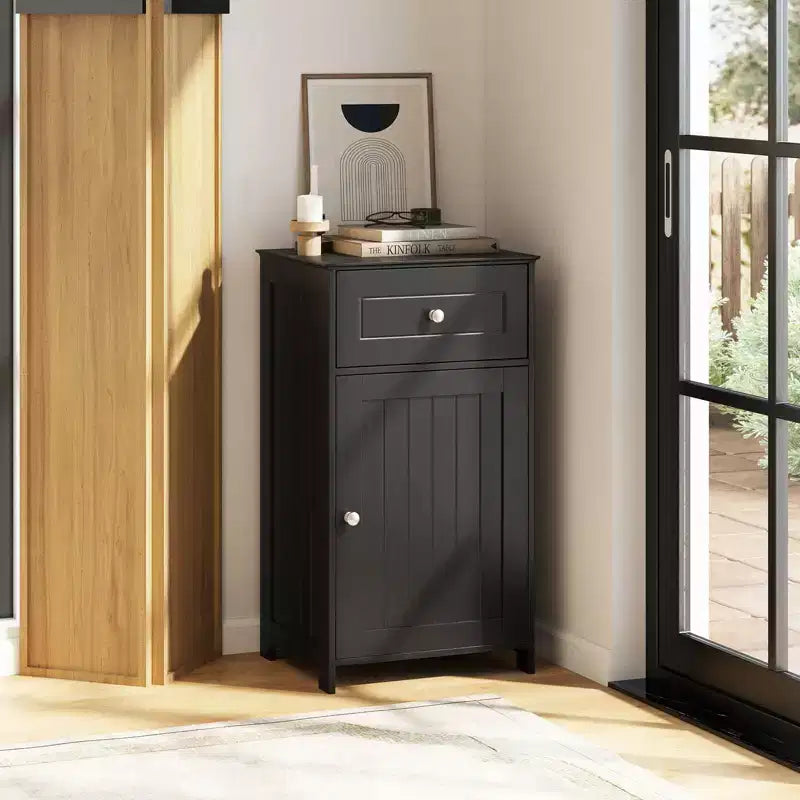 Costway Meuble de Rangement sur Pied pour Salle de Bain Armoire Tiroir Étagère Serviette de Bain Blanc/Gris/Noir