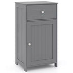 Costway Meuble de Rangement sur Pied pour Salle de Bain Armoire Tiroir Étagère Serviette de Bain Blanc/Gris/Noir